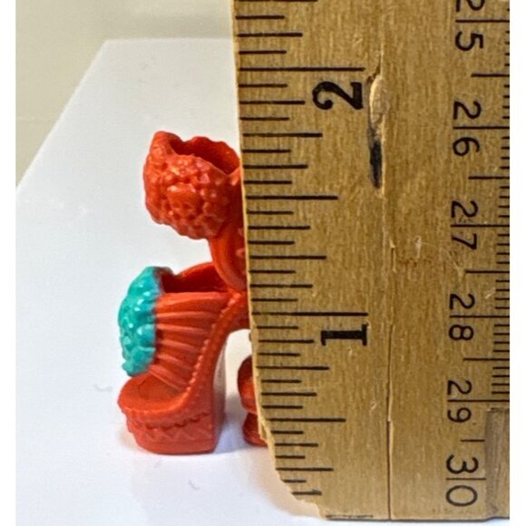 Monster High Shoes Orange & Teal Skull Heels For Skelita Calaveras Art Class - Picture 6 of 6